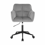 Casa si Gradina - Mobilier - Scaune si fotolii - Scaune - Fotoliu de birou, material catifea gri  /metal, HAGRID - Infinity.ro