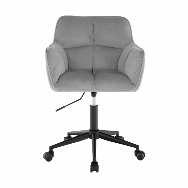 Casa si Gradina - Mobilier - Scaune si fotolii - Scaune - Fotoliu de birou, material catifea gri  /metal, HAGRID - Infinity.ro