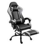 Casa si Gradina - Mobilier - Scaune si fotolii - Fotolii - Fotoliu birou/gaming cu suport pentru picioare, negru/gri, TARUN - Infinity.ro
