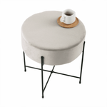 Casa si Gradina - Mobilier - Scaune si fotolii - Tabureti - Taburet, catifea Velvet gri/negru, MARIME - Infinity.ro