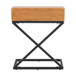 Casa si Gradina - Mobilier - Comode si corpuri - Noptiere - Masuta auxiliara/noptiera, stejar/negru, VIRED - Infinity.ro