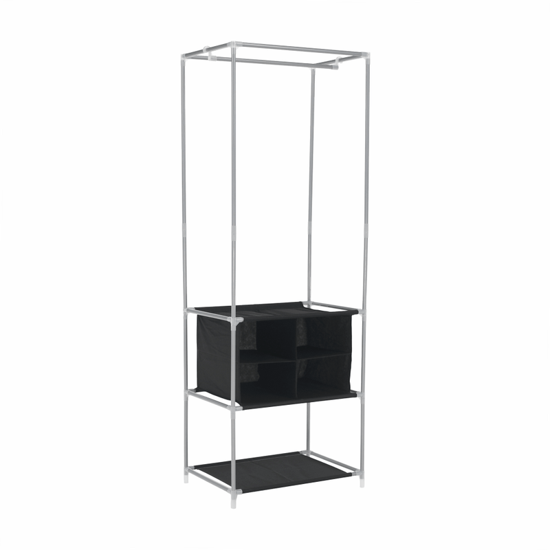 Casa si Gradina - Mobilier - Biblioteci si rafturi - Rafturi - Raft multifunctional pentru dulap, argintiu / negru, CODY - Infinity.ro