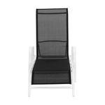 Casa si Gradina - Gradina si terasa - Mobilier exterior - Scaune si sezlonguri gradina - Sezlong de gradina reglabil, gri/alb, ATREO - Infinity.ro