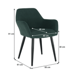 Casa si Gradina - Mobilier - Scaune si fotolii - Fotolii - Fotoliu design, verde / negru, LACEY - Infinity.ro