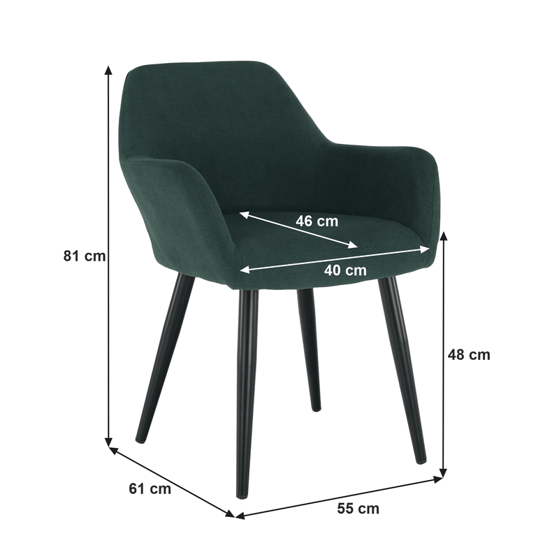 Casa si Gradina - Mobilier - Scaune si fotolii - Fotolii - Fotoliu design, verde / negru, LACEY - Infinity.ro