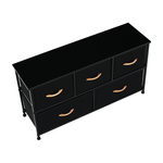 Casa si Gradina - Mobilier - Comode si corpuri - Comode - Comoda cu sertare din material textil, negru/artar rosu, KESIDY TYP 3 - Infinity.ro