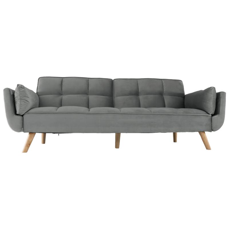 Casa si Gradina - Mobilier - Canapele si coltare - Coltare - Coltar extensibil, catifea gri deschis / fag, KAPRERA NEW - Infinity.ro