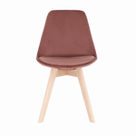 Casa si Gradina - Mobilier - Scaune si fotolii - Scaune - Scaun, catifea Velvet roz/lemn fag, LORITA - Infinity.ro