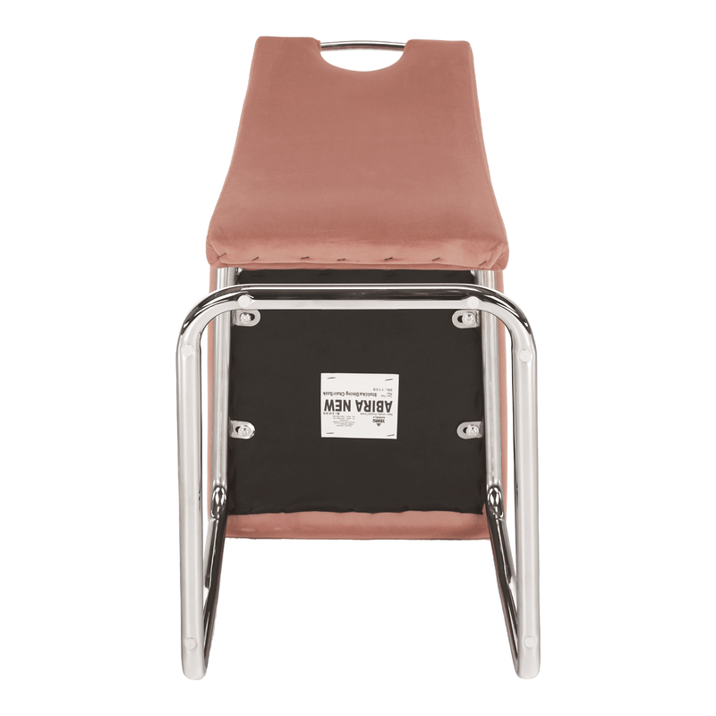 Casa si Gradina - Mobilier - Scaune si fotolii - Scaune - Scaun de luat masa, tesatura de catifea roz / cusaturi deschise, ABIRA NEW - Infinity.ro
