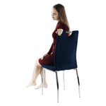 Casa si Gradina - Mobilier - Scaune si fotolii - Scaune - Scaun de masa, tesatura albastra din catifea / crom, OLIVA NEW - Infinity.ro