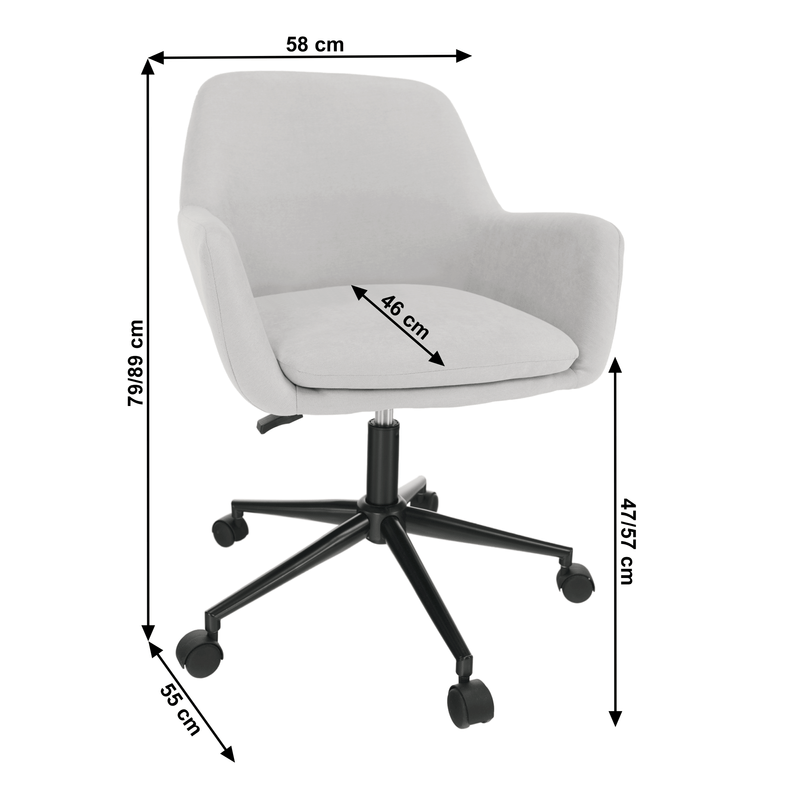 Casa si Gradina - Mobilier - Scaune si fotolii - Scaune - Scaun de birou, gri deschis, LAIRA - Infinity.ro