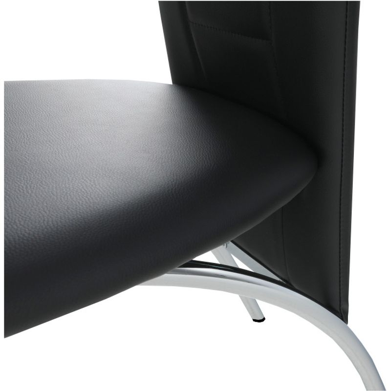 Casa si Gradina - Mobilier - Scaune si fotolii - Scaune - Scaun, piele eco neagra/crom, FINA - Infinity.ro