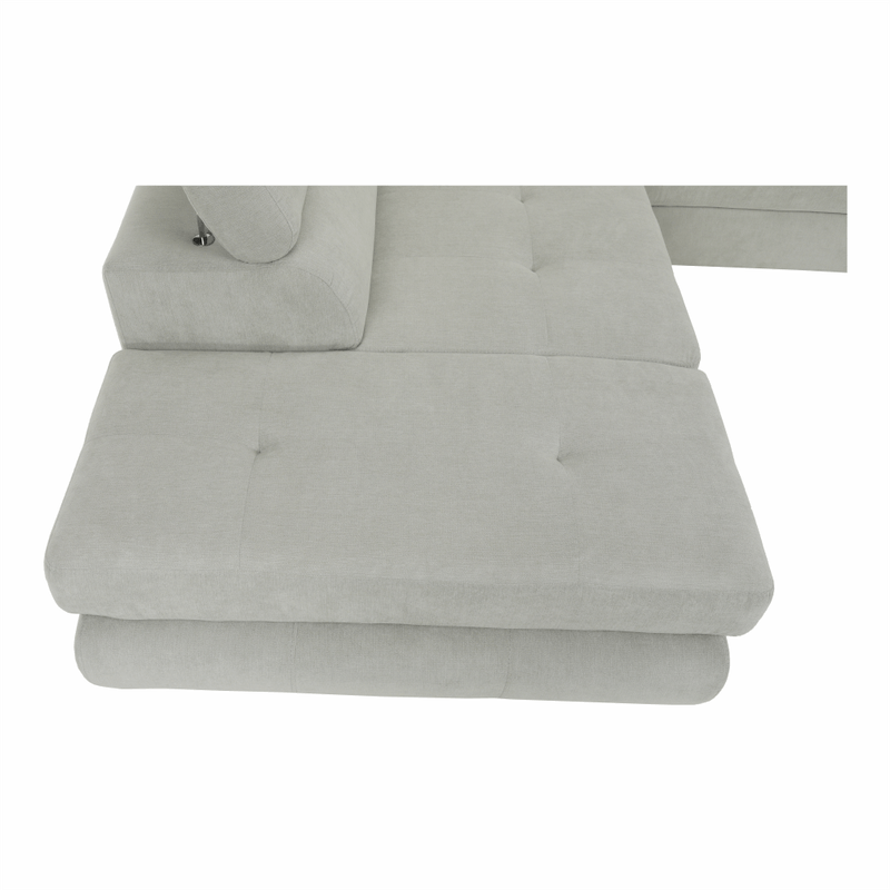 Casa si Gradina - Mobilier - Canapele si coltare - Coltare - Coltar, material textil gri deschis, model stanga, BUTON P - Infinity.ro