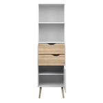 Casa si Gradina - Mobilier - Dulapuri si sifoniere - Dulapuri - Vitrina, stejar sonoma/alb, OSLO 75382 - Infinity.ro