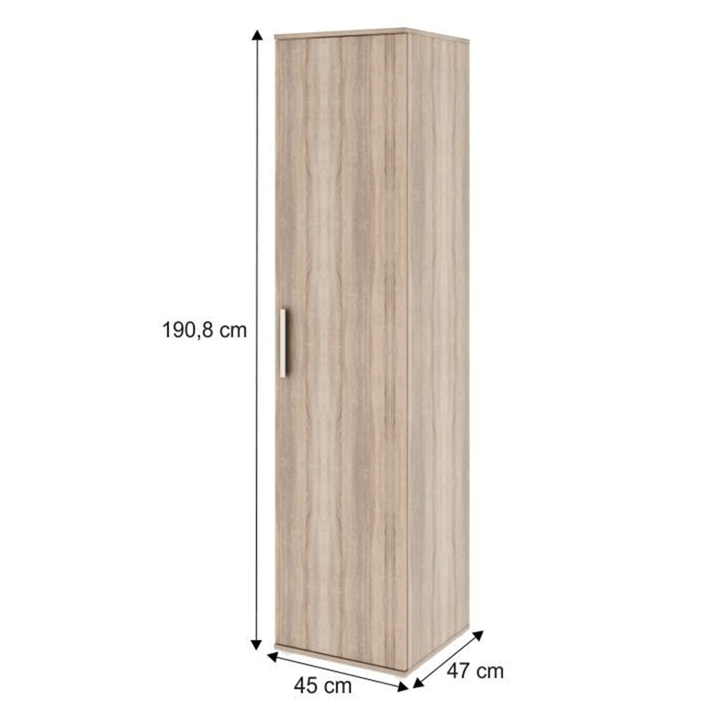 Casa si Gradina - Mobilier - Dulapuri si sifoniere - Dulapuri - Dulap ingust cu rafturi, pal melaminat, stejar sonoma, DUNAJ Tip3 - Infinity.ro