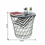 Casa si Gradina - Mobilier - Mese si birouri - Masute de cafea - Masuta auxiliara, grafit/negru, BATIS TYP 2 - Infinity.ro