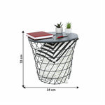 Casa si Gradina - Mobilier - Mese si birouri - Masute de cafea - Masuta auxiliara, grafit/negru, BATIS TYP 3 - Infinity.ro