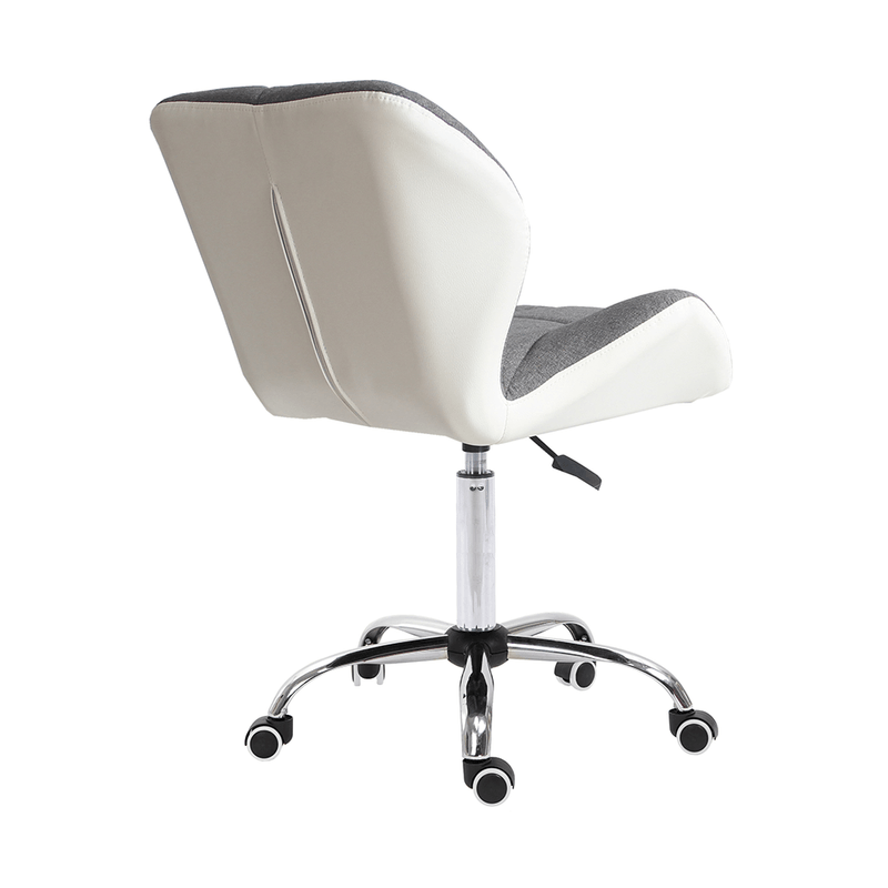 Casa si Gradina - Mobilier - Scaune si fotolii - Fotolii - Fotoliu de birou alb/gri/crom, BADAR - Infinity.ro