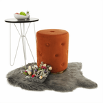 Casa si Gradina - Mobilier - Scaune si fotolii - Tabureti - Taburet, catifea Velvet teracota/vopsea aurie, BEKEN - Infinity.ro