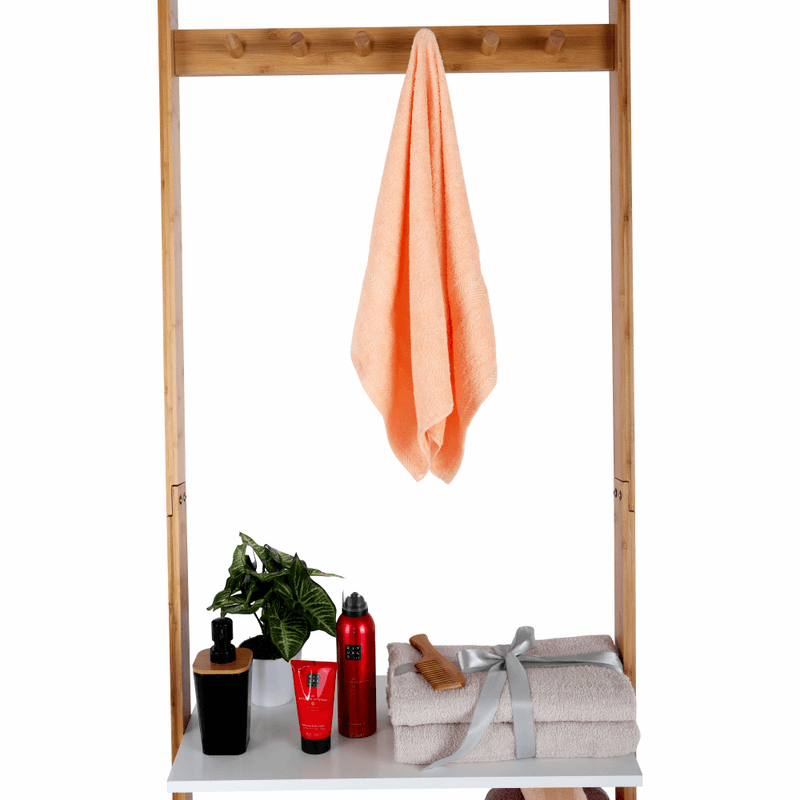 Casa si Gradina - Mobilier - Organizare si depozitare - Cuiere - Cuier cu rafturi, alb/bambus, MARIKE TYP 2 - Infinity.ro