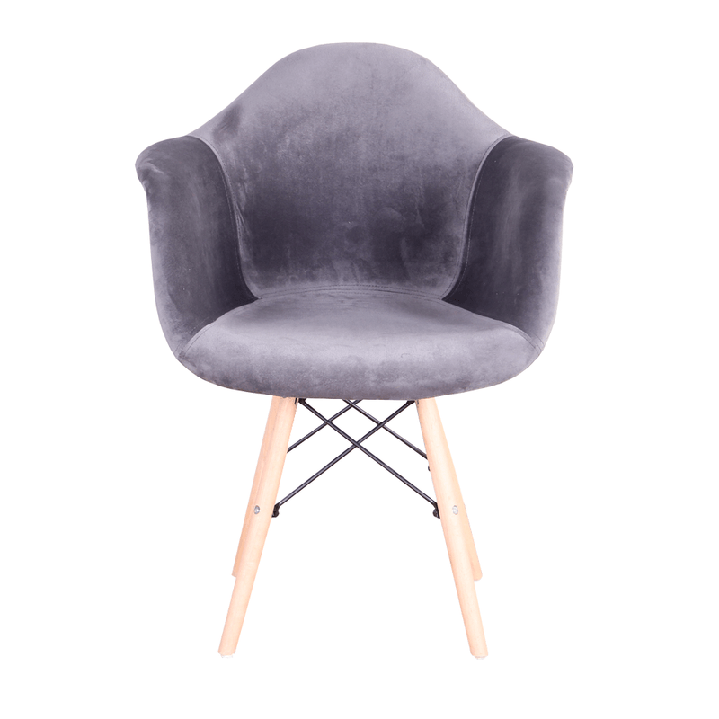 Casa si Gradina - Mobilier - Scaune si fotolii - Fotolii - Fotoliu modern, gri maro Taupe material textil Velvet, DAREL TIP 3 - Infinity.ro