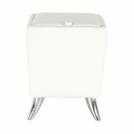 Casa si Gradina - Mobilier - Scaune si fotolii - Tabureti - Taburet, piele ecologica alba/picioare cromate, DARS NEW - Infinity.ro