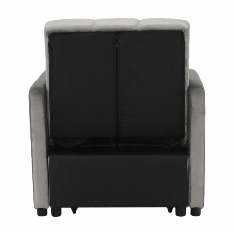 Casa si Gradina - Mobilier - Scaune si fotolii - Fotolii - Fotoliu extensibil, catifea Velvet gri deschis, IGRIM - Infinity.ro