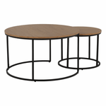 Casa si Gradina - Mobilier - Mese si birouri - Masute de cafea - Set de doua mese de cafea, stejar / negru, IKLIN - Infinity.ro