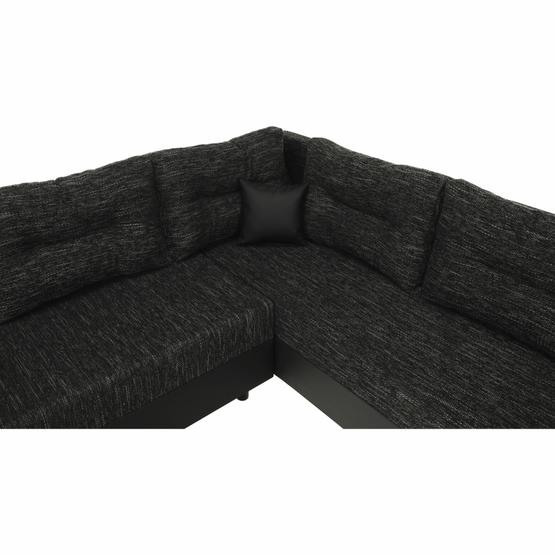 Casa si Gradina - Mobilier - Canapele si coltare - Coltare - Coltar reversibil, negru/negru spicat, STILA - Infinity.ro