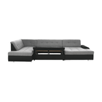 Casa si Gradina - Mobilier - Canapele si coltare - Canapele - Canapea, gri/negru, model stanga, LIBERTO U - Infinity.ro