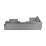 Casa si Gradina - Mobilier - Canapele si coltare - Canapele - Canapea, gri/mustar, model stanga, BELLIS U - Infinity.ro