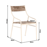 Casa si Gradina - Mobilier - Seturi de mobilier - Seturi mese si scaune - Set de luat masa, stejar canyon / bej,  KIMBY SET 1+5 - Infinity.ro