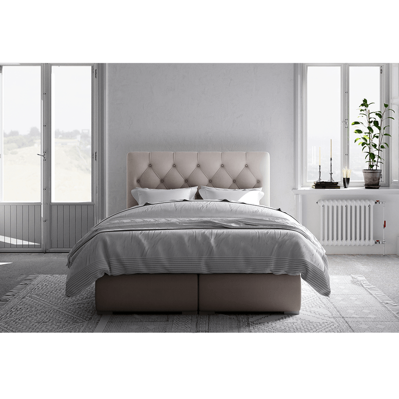 Casa si Gradina - Mobilier - Paturi si accesorii - Paturi - Pat boxspring, bej, 180x200, ESHLY - Infinity.ro