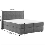 Casa si Gradina - Mobilier - Paturi si accesorii - Paturi - Pat boxspring, gri, 180x200, MEGAN - Infinity.ro