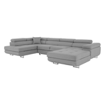 Casa si Gradina - Mobilier - Canapele si coltare - Coltare - Coltar, gri deschis, model stanga, AMARETO U - Infinity.ro
