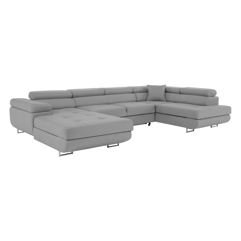 Casa si Gradina - Mobilier - Canapele si coltare - Coltare - Coltar, gri deschis, model dreapta, AMARETO U - Infinity.ro