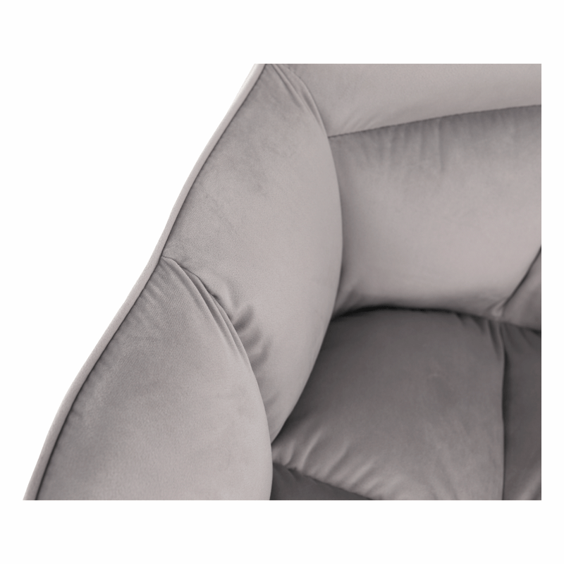 Casa si Gradina - Mobilier - Scaune si fotolii - Scaune - Fotoliu de birou, material catifea gri  /metal, HAGRID - Infinity.ro