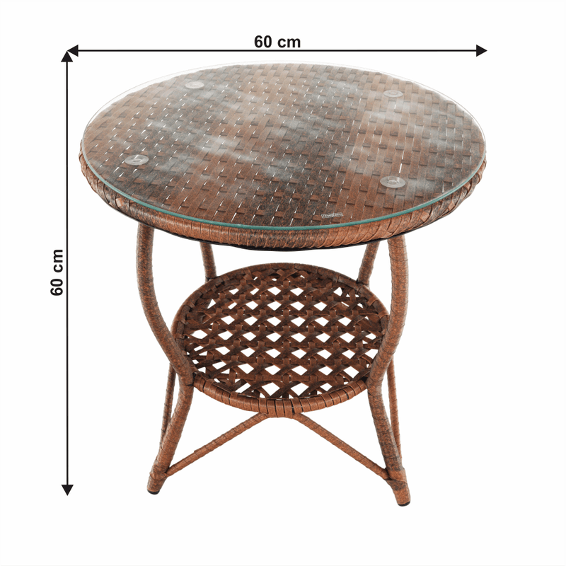 Casa si Gradina - Gradina si terasa - Mobilier exterior - Seturi mobila gradina - Set de gradina din rattan, 1+2, maro, JARUB - Infinity.ro