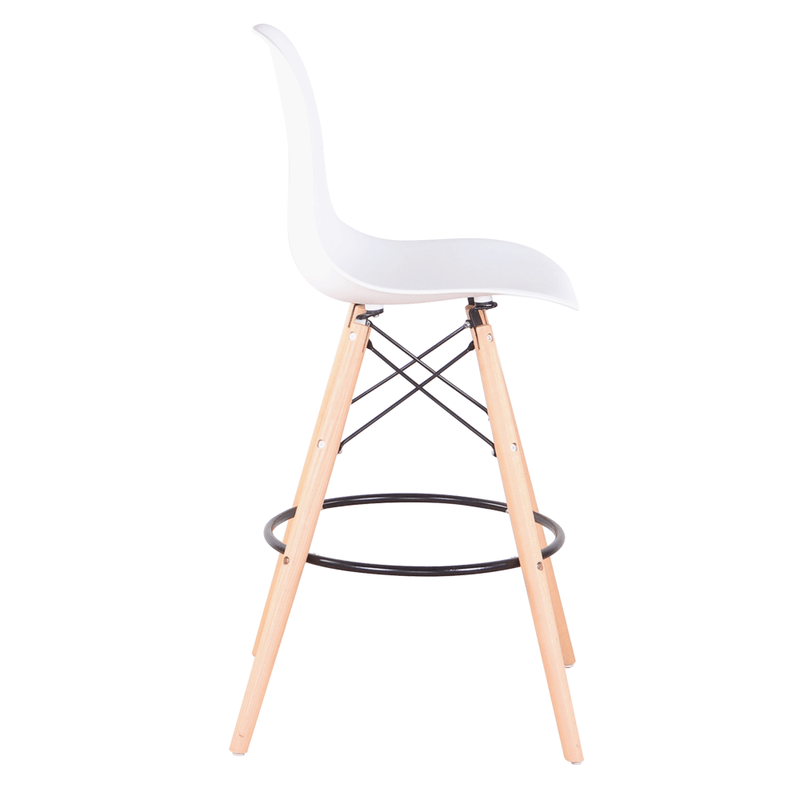 Casa si Gradina - Mobilier - Scaune si fotolii - Scaune - 6 buc scaun de bar, alb/fag, CARBRY 2 NEW - Infinity.ro
