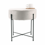 Casa si Gradina - Mobilier - Scaune si fotolii - Tabureti - Taburet, catifea Velvet gri/negru, MARIME - Infinity.ro