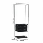 Casa si Gradina - Mobilier - Biblioteci si rafturi - Rafturi - Raft multifunctional pentru dulap, argintiu / negru, CODY - Infinity.ro
