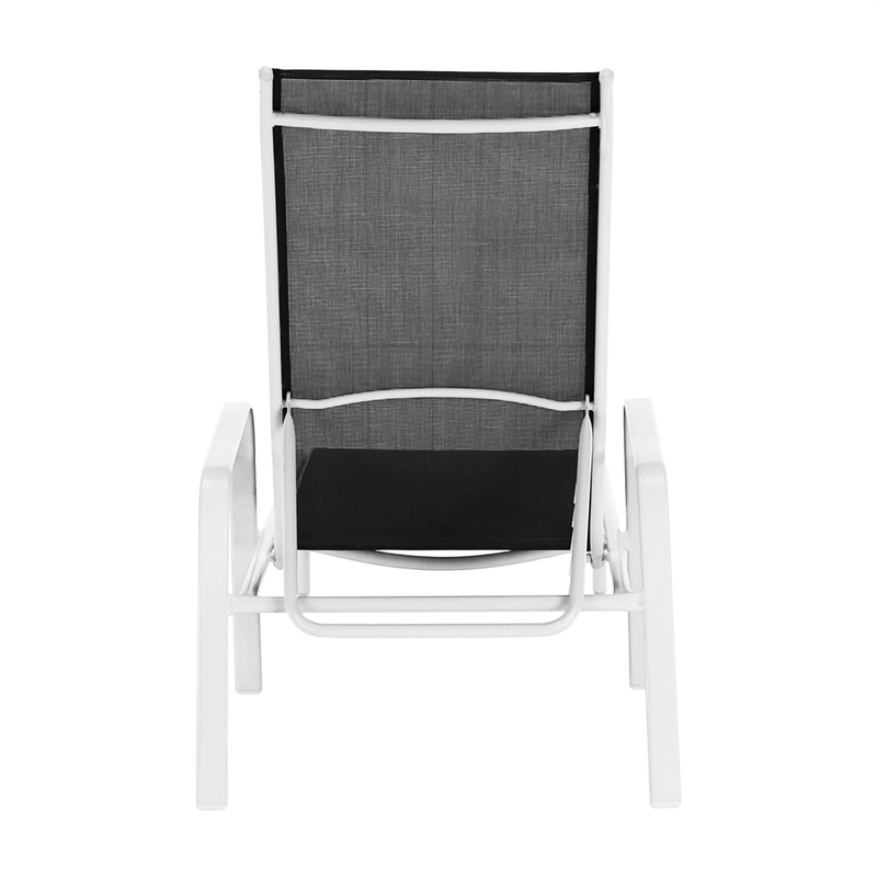 Casa si Gradina - Gradina si terasa - Mobilier exterior - Scaune si sezlonguri gradina - Sezlong de gradina reglabil, gri/alb, ATREO - Infinity.ro