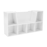 Casa si Gradina - Mobilier - Mobilier copii - Mobilier camera copiilor - Biblioteca pentru copii cu scaune, alb / gri, FERIA - Infinity.ro