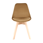 Casa si Gradina - Mobilier - Scaune si fotolii - Scaune - Scaun, catifea Velvet maro/lemn fag, LORITA - Infinity.ro