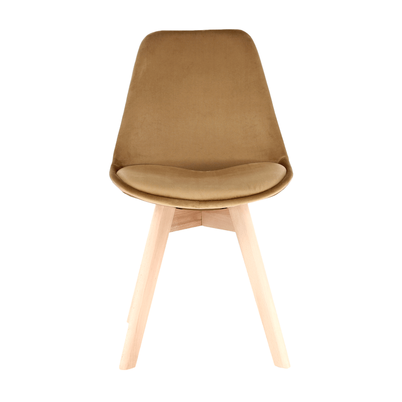 Casa si Gradina - Mobilier - Scaune si fotolii - Scaune - Scaun, catifea Velvet maro/lemn fag, LORITA - Infinity.ro
