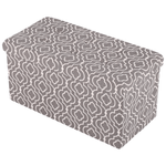 Casa si Gradina - Mobilier - Scaune si fotolii - Tabureti - Taburet pliabil, material gri/alb cu model, FARGO - Infinity.ro