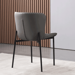 Casa si Gradina - Mobilier - Scaune si fotolii - Scaune - Scaun de luat masa, carouri alb-gri / tesatura gri inchis / piele ecologica, ADIANA - Infinity.ro