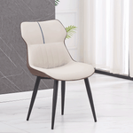Casa si Gradina - Mobilier - Scaune si fotolii - Scaune - Scaun de luat masa, piele ecologica, bej / maro, OSTELA - Infinity.ro
