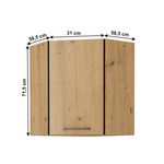 Casa si Gradina/Mobilier/Dulapuri si sifoniere/Dulapuri - Dulap superior, negru mat / stejar artizan, MONRO 60/60 GN-72 1F - Infinity.ro