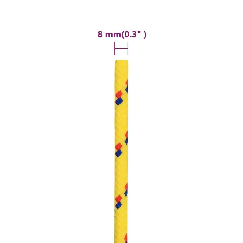 Casa si Gradina - Constructii - Feronerie si accesorii - Sfoara si lanturi - Franghie de barca, galben, 8 mm, 50 m, polipropilena - Infinity.ro